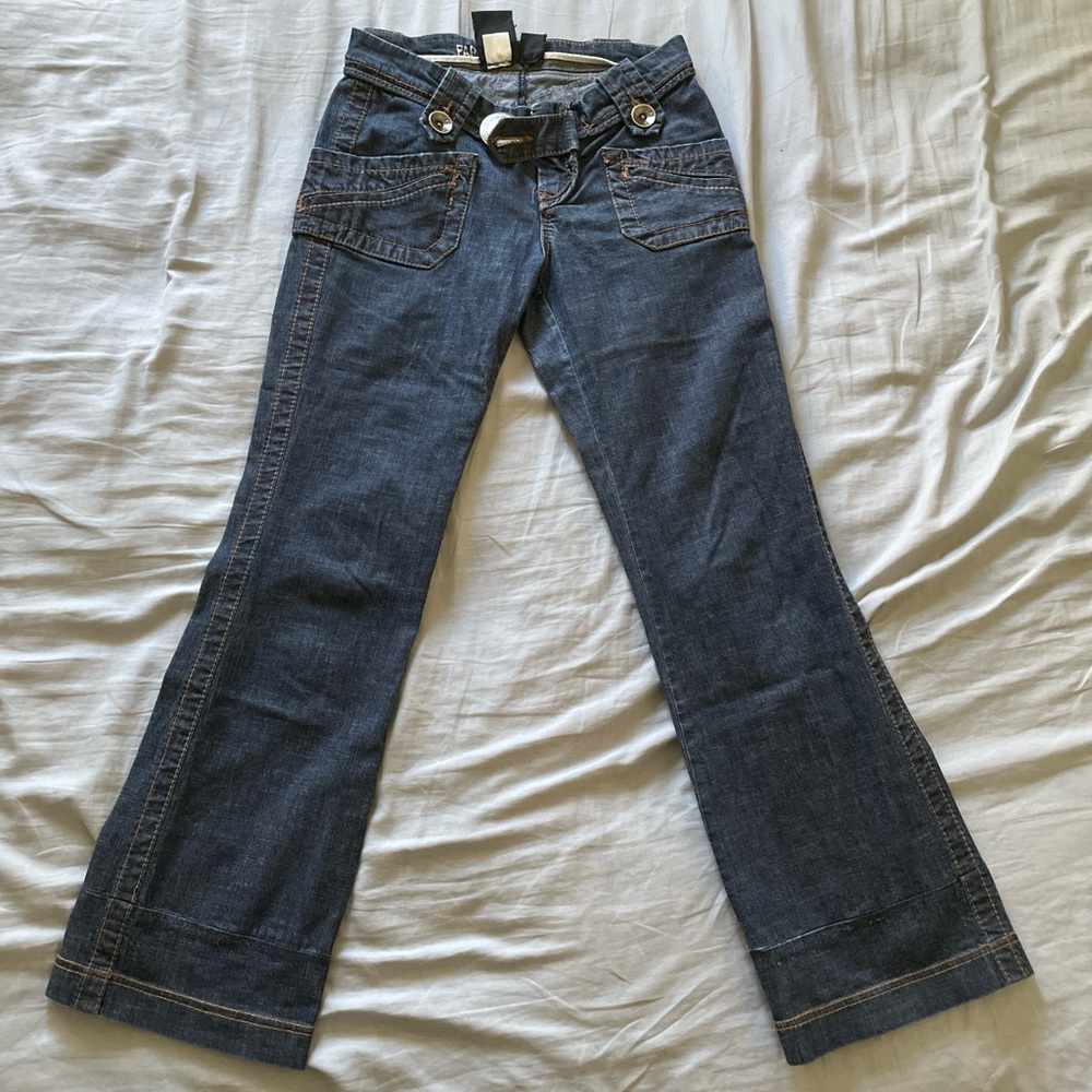 Y2K Lowrise Flared Parasuco Classic Blue Women's Jeans